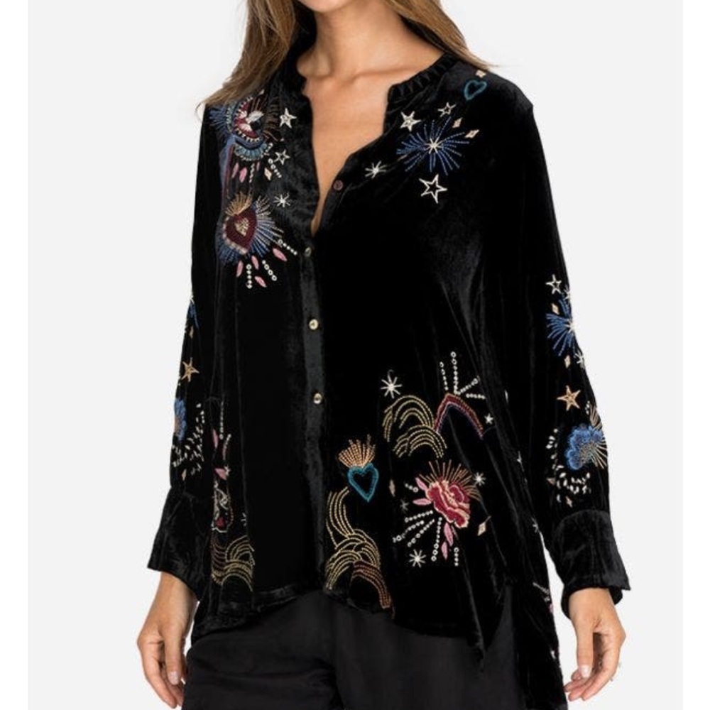 Johnny Was Eden Celestial Velvet Voyager tunic/Jacket NWT - Picture 4 of 16